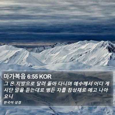 마가복음 6:55 KOR Bible Verse Image