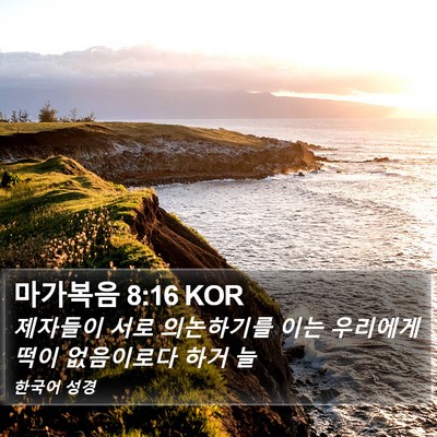 마가복음 8:16 KOR Bible Verse Image