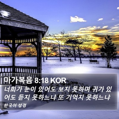 마가복음 8:18 KOR Bible Verse Image