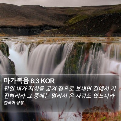 마가복음 8:3 KOR Bible Verse Image