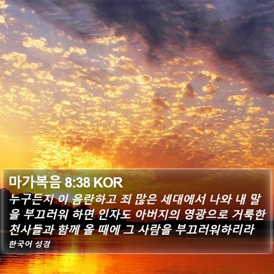 마가복음 8:38 KOR Bible Verse Image