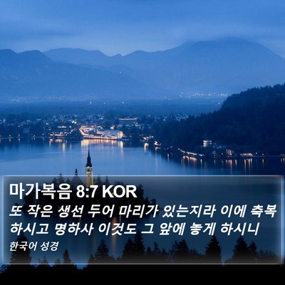 마가복음 8:7 KOR Bible Verse Image