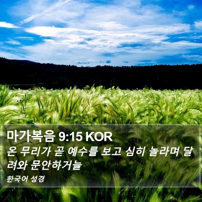 마가복음 9:15 KOR Bible Verse Image