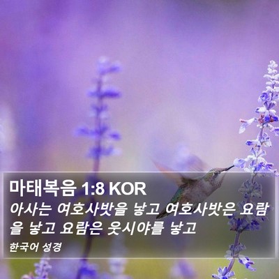 마태복음 1:8 KOR Bible Verse Image