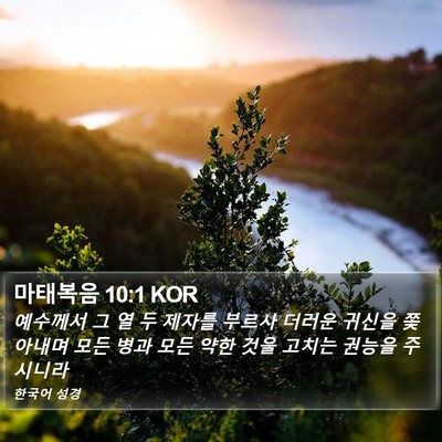 마태복음 10:1 KOR Bible Verse Image