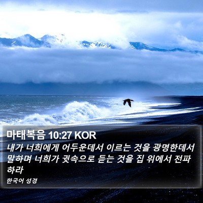 마태복음 10:27 KOR Bible Verse Image