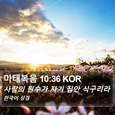마태복음 10:36 KOR Bible Verse Image