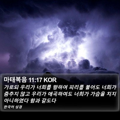 마태복음 11:17 KOR Bible Verse Image