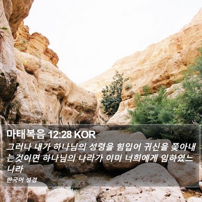 마태복음 12:28 KOR Bible Verse Image