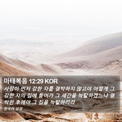 마태복음 12:29 KOR Bible Verse Image