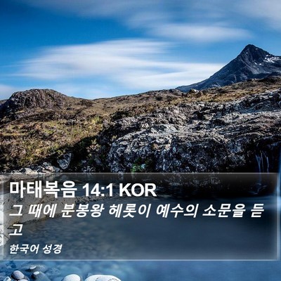 마태복음 14:1 KOR Bible Verse Image