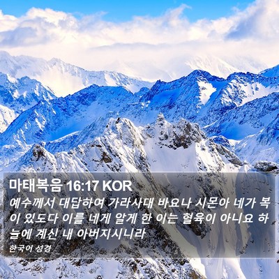 마태복음 16:17 KOR Bible Verse Image