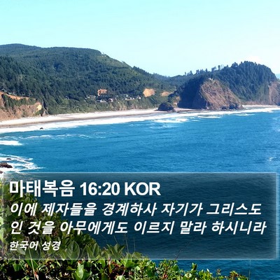 마태복음 16:20 KOR Bible Verse Image