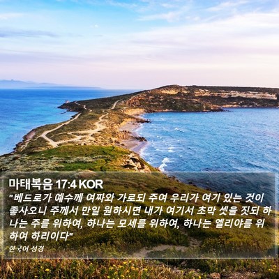 마태복음 17:4 KOR Bible Verse Image