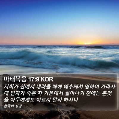 마태복음 17:9 KOR Bible Verse Image