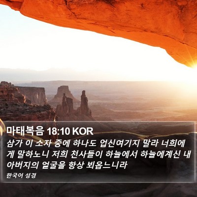 마태복음 18:10 KOR Bible Verse Image
