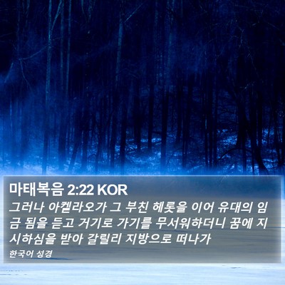 마태복음 2:22 KOR Bible Verse Image