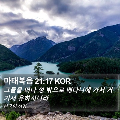 마태복음 21:17 KOR Bible Verse Image