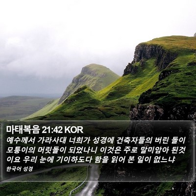 마태복음 21:42 KOR Bible Verse Image