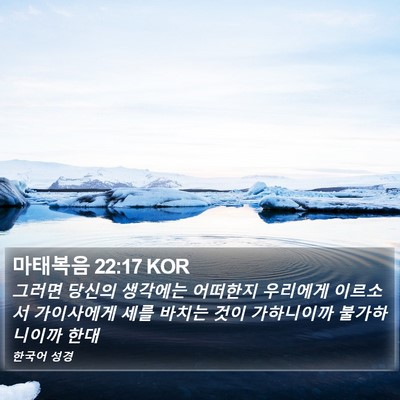 마태복음 22:17 KOR Bible Verse Image