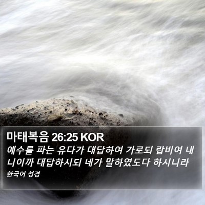 마태복음 26:25 KOR Bible Verse Image