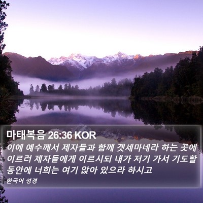 마태복음 26:36 KOR Bible Verse Image