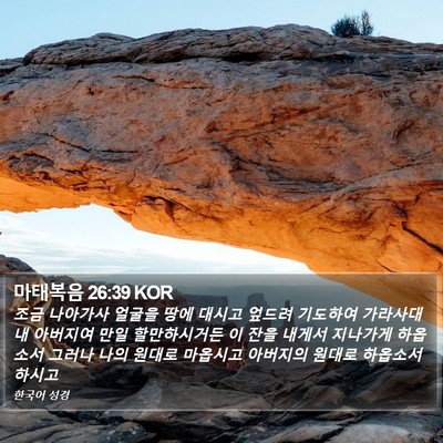 마태복음 26:39 KOR Bible Verse Image