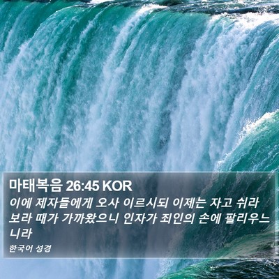 마태복음 26:45 KOR Bible Verse Image
