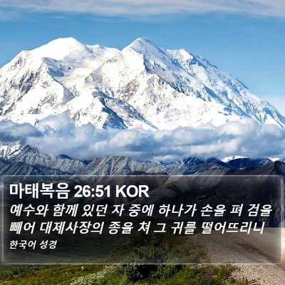 마태복음 26:51 KOR Bible Verse Image