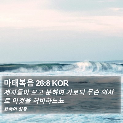 마태복음 26:8 KOR Bible Verse Image
