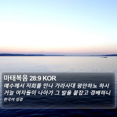 마태복음 28:9 KOR Bible Verse Image