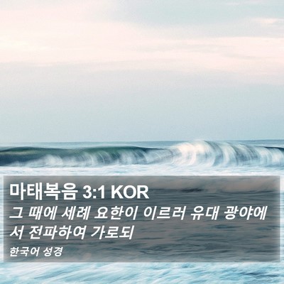 마태복음 3:1 KOR Bible Verse Image
