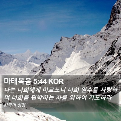 마태복음 5:44 KOR Bible Verse Image