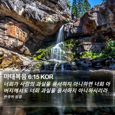 마태복음 6:15 KOR Bible Verse Image