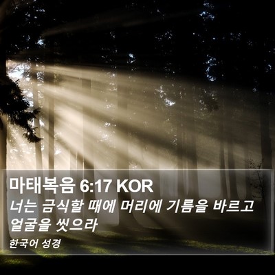마태복음 6:17 KOR Bible Verse Image