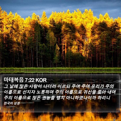 마태복음 7:22 KOR Bible Verse Image