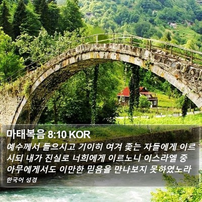 마태복음 8:10 KOR Bible Verse Image