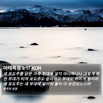 마태복음 9:17 KOR Bible Verse Image