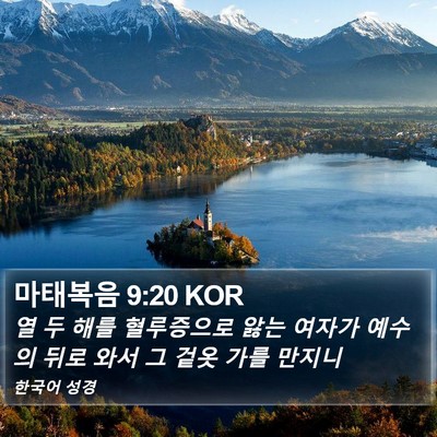 마태복음 9:20 KOR Bible Verse Image