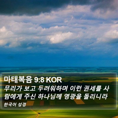 마태복음 9:8 KOR Bible Verse Image