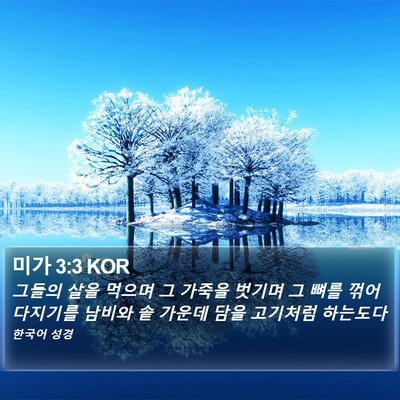 미가 3:3 KOR Bible Verse Image