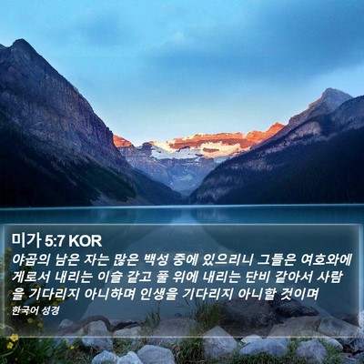 미가 5:7 KOR Bible Verse Image