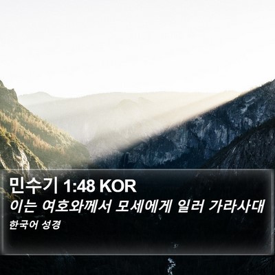 민수기 1:48 KOR Bible Verse Image
