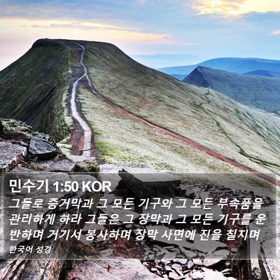 민수기 1:50 KOR Bible Verse Image