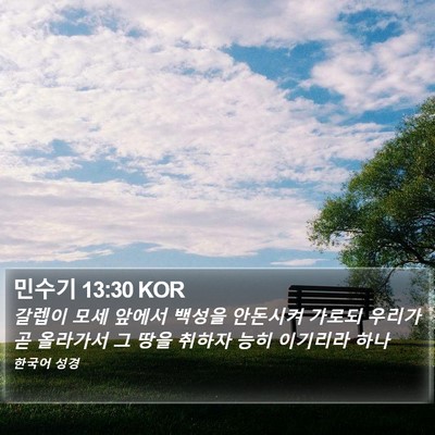민수기 13:30 KOR Bible Verse Image