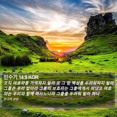 민수기 14:9 KOR Bible Verse Image