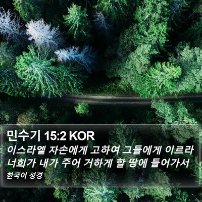 민수기 15:2 KOR Bible Verse Image