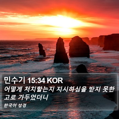 민수기 15:34 KOR Bible Verse Image