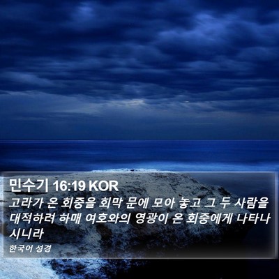 민수기 16:19 KOR Bible Verse Image