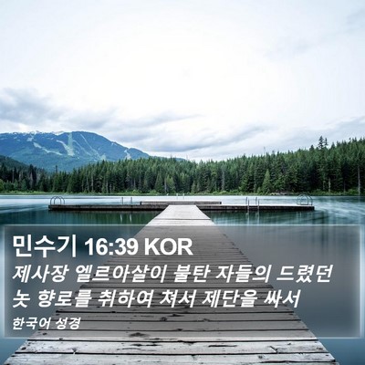 민수기 16:39 KOR Bible Verse Image